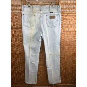 Vintage Wrangler Cowboy Cut Classic Patch Straight Leg Washed Out 36x34